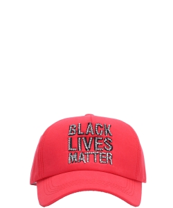Black Lives Matter Rhinestone Cap CAP00496 RED
